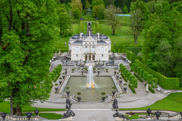 LINDERHOF, GERMANY  - Linderhof Palace is a Schloss in Germany, in southwest Bavaria