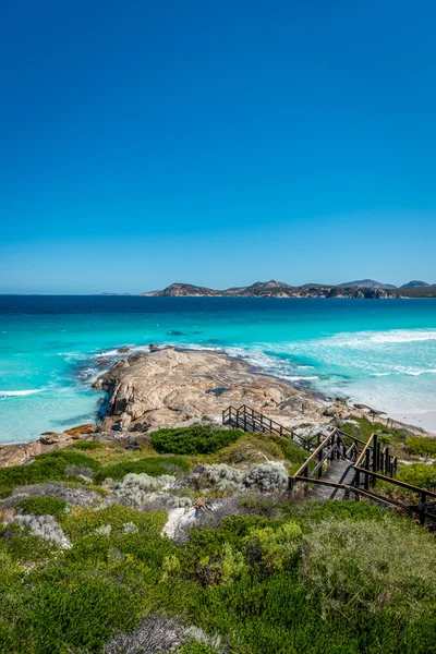 Скелі на пляжі, Лаки Bay, Esperance, Західна Австралія — стокове фото