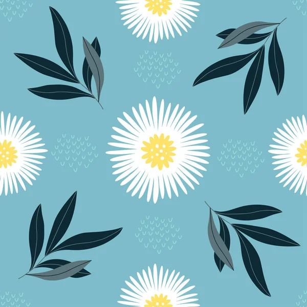 Fleurs Motif Sans Couture Fleurs Fleurs Papier Floral Album Printemps — Image vectorielle