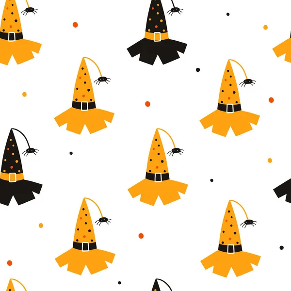 Seamless Pattern Day Dead Halloween Festive Vector Background — Stock Vector