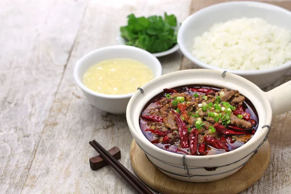 Shui zhu, cucina sichuan cinese — Foto Stock