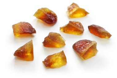 Japanese agar jelly sweet, amber tea clipart