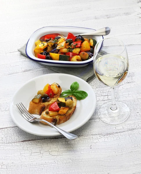 caponata, italian eggplant vegetable stew