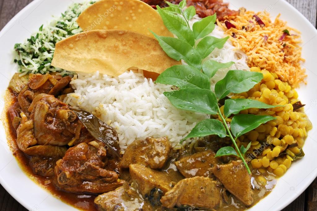 Sri lankan rice and curry dish Stock Photo by ©asimojet 114121712