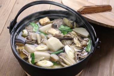 imoni, japanese hotpot cooking clipart