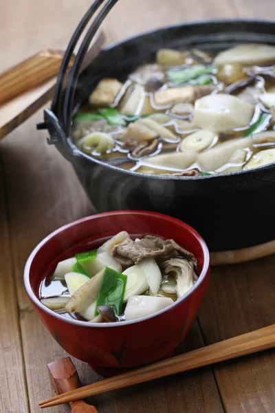 Imoni, Japanse hotpot koken — Stockfoto