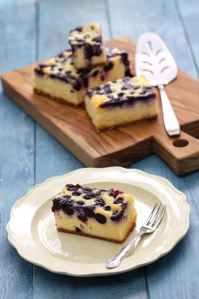 Homemade blueberry cheesecake — Stock Photo, Image