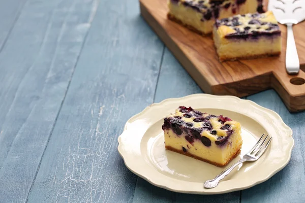 Homemade blueberry cheesecake — Stock Photo, Image