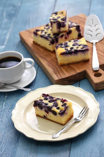 Homemade blueberry cheesecake — Stock Photo, Image