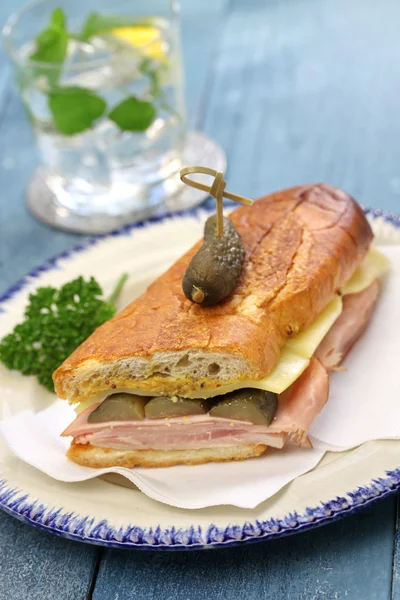 Cuban sandwich, cuban mix, cuban pressed sandwich — Stock Photo, Image