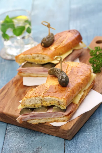 Küba Sandviçi, Küba mix, Küba preslenmiş sandviç — Stok fotoğraf