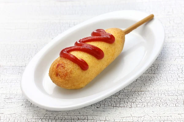 Homemade corn dog — Stock Photo, Image