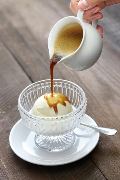 Affogato, sobremesa italiana — Fotografia de Stock