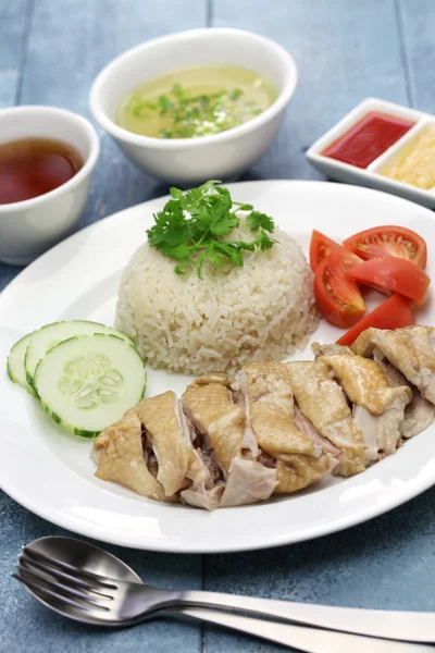 Hainanese kyckling ris — Stockfoto