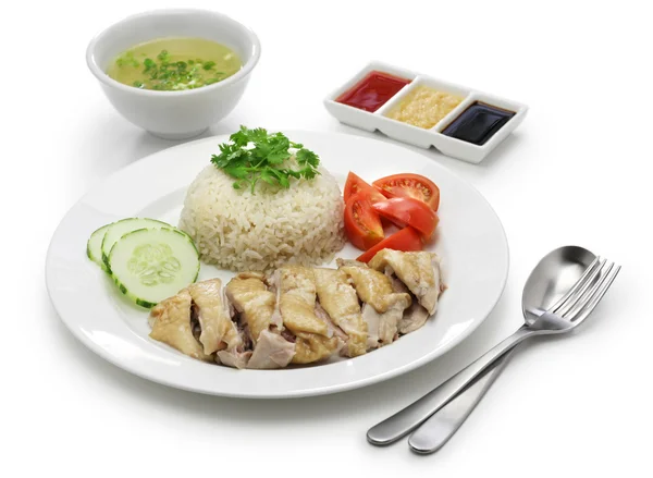 Hainanese kyckling ris — Stockfoto