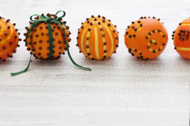 clove orange pomander balls clipart