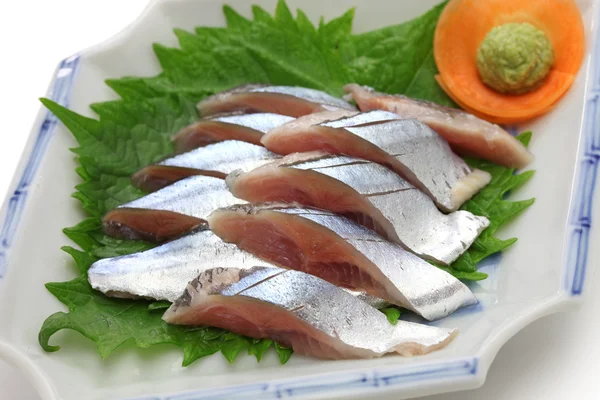 Sanma sashimi, japán konyha — Stock Fotó