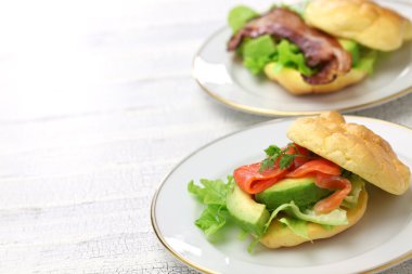 bulut ekmek (carb ekmek yok) sandviç