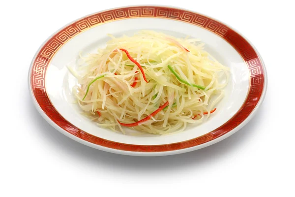 Stir fried shredded potatoes, chinese cuisine — Stock Photo, Image