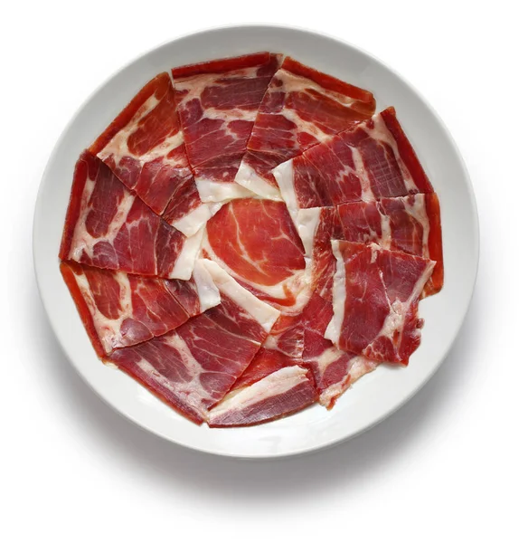 Jamon Iberico Spaanse Droge Gezouten Ham — Stockfoto