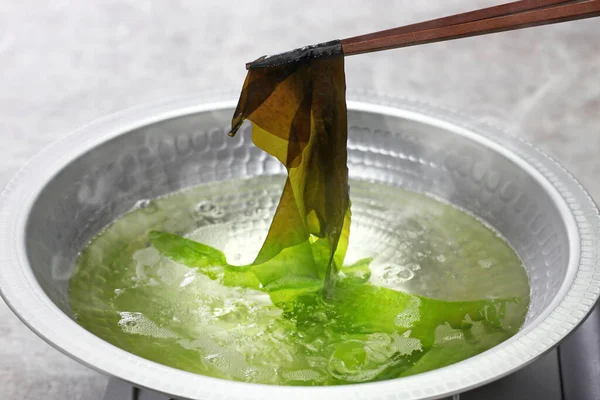 Wakame Shabu Shabu Masakan Jepang — Stok Foto