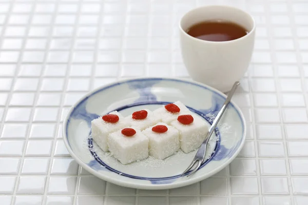 Домашній Кокосовий Молочний Пудинг Китайський Десерт Тьмяною Сумою — стокове фото