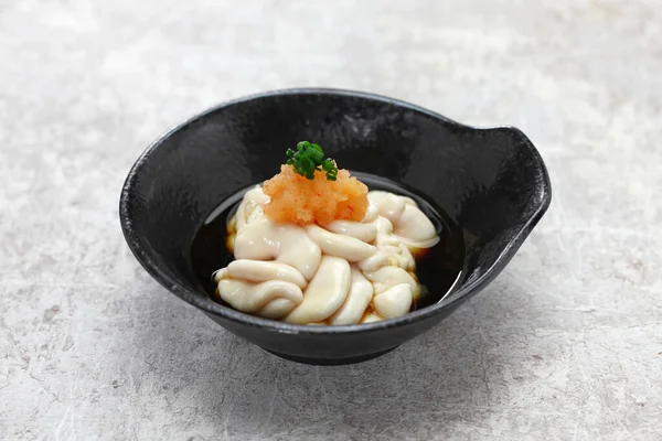 Shirako Ponzu Měkká Treska Ponzu Omáčkou Japonská Kuchyně — Stock fotografie