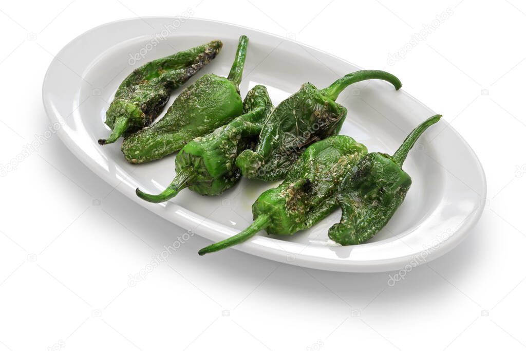 fried spanish padron peppers, pimientos de padron