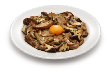 Yumurta sarısı ile ızgara mantar, İspanyol tapas mutfağı.