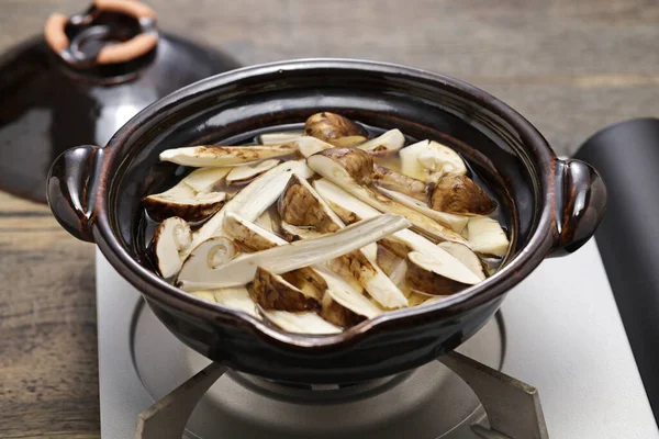 Vor Dem Kochen Matsutake Pilzreis Japanische Küche — Stockfoto