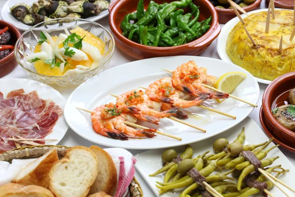 Varietà spagnola di tapas — Foto Stock