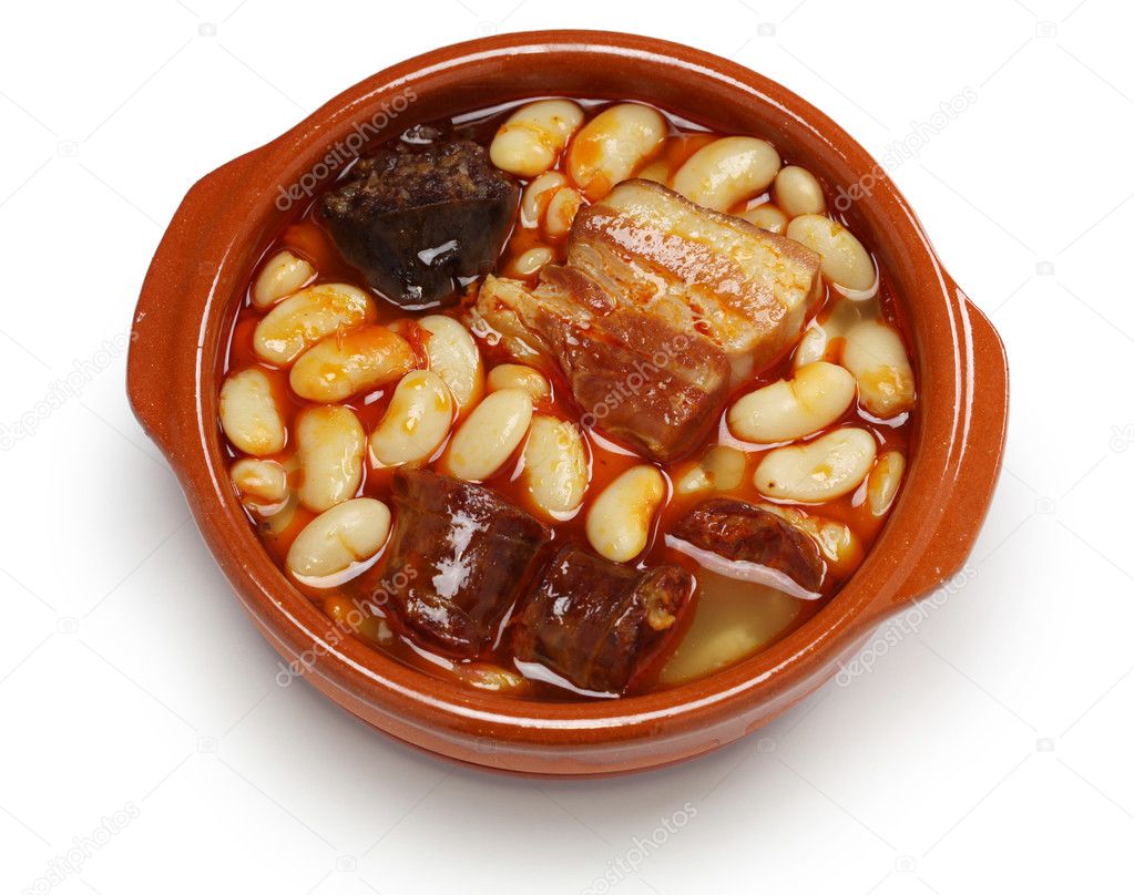 Fabada asturiana, spanish white bean stew