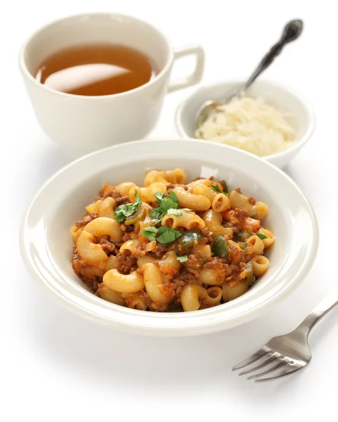 Amerikaanse chop suey, Amerikaans goulash — Stockfoto