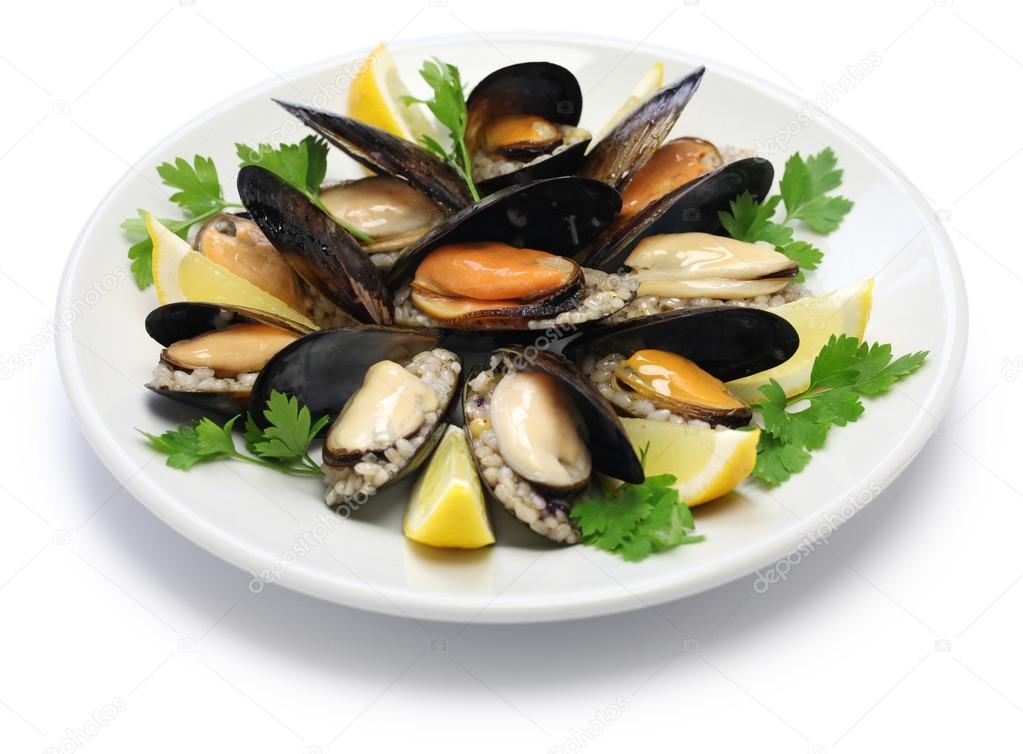 Stuffed mussels, turkish food