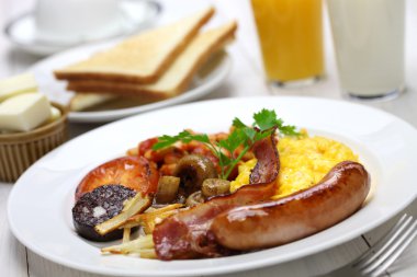 Full english breakfast clipart