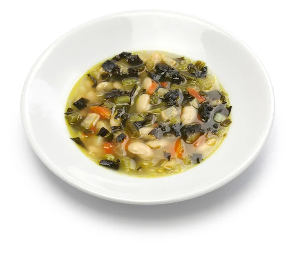 Zuppa di cavolo nero, černá kapusta polévka — Stock fotografie