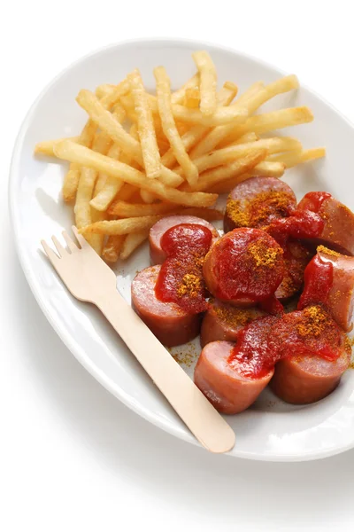 Currywurst, salsicha de caril — Fotografia de Stock