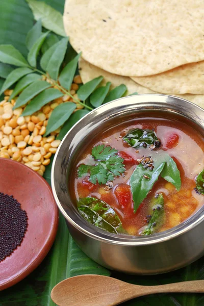 Tomato rasam, południe indyjska zupa — Zdjęcie stockowe