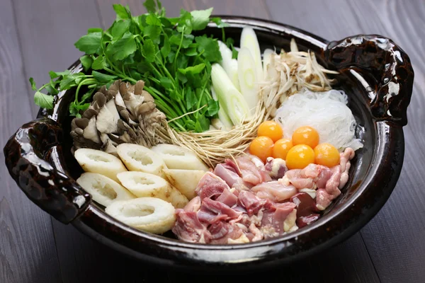 Japanese chicken hot pot cuisine — Stock Image Japanese chicken hot pot cuisine Royalty Free Stock Photos