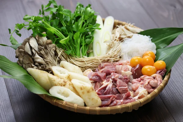 Japanese chicken hot pot cuisine — Stock Image Japanese chicken hot pot cuisine Stock Picture