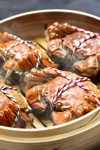 Stomen shanghai harige krabben, chinese keuken — Stockfoto