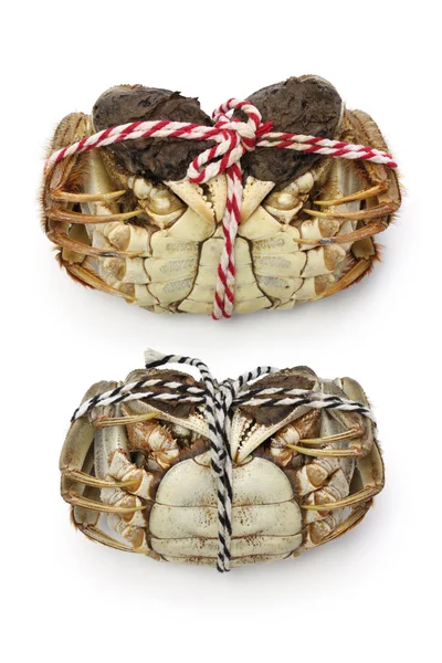 Raw shanghai hairy crabs(male and female) ,ventral side — Stock Photo, Image