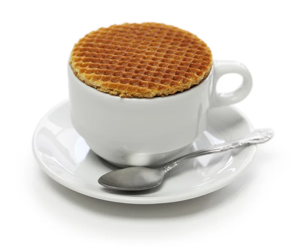 Nederländska stroopwafel och kaffe — Stockfoto