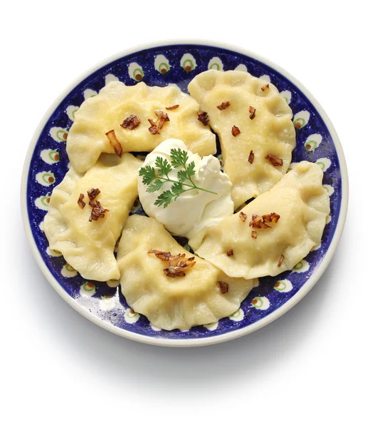 Bolinhos Pierogi, comida polaca — Fotografia de Stock