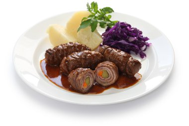 rinderrouladen, german beef roll clipart