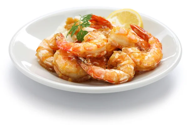 Garlic shrimp, hawaiian food — Stock Photo, Image