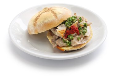 lampredotto sandwich, italian food clipart