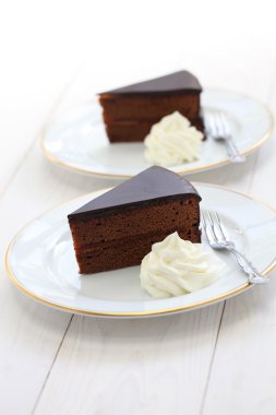 homemade sachertorte, Austrian chocolate cake