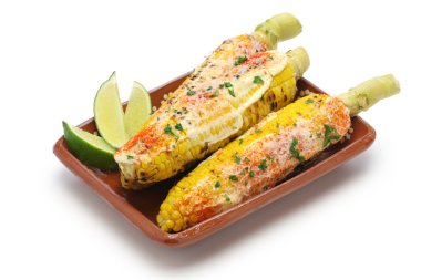 Meksika usulü ızgara mısır, elote.