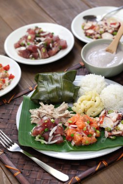 Hawaiian geleneksel plaka Öğle Yemeği